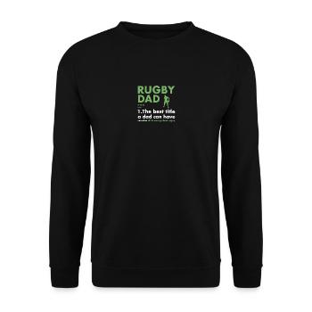 Sport Dad Definition Rugby - Unisex Pullover - Schwarz - Vorne - Alina (178cm) & Michal (187cm)