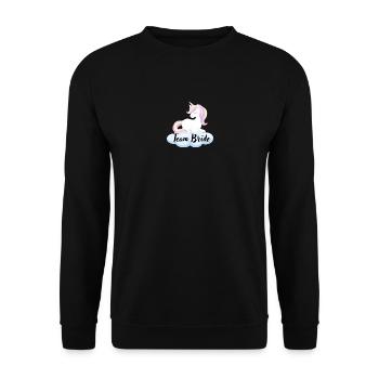 Team Bride - Unisex Sweatshirt - black - Front - Alina (178cm) & Michal (187cm)