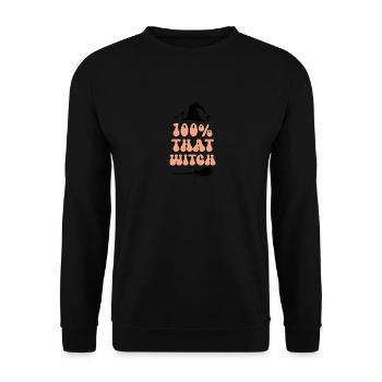 100 Prozent diese Hexe - Unisex Pullover - Schwarz - Vorne - Alina (178cm) & Michal (187cm)