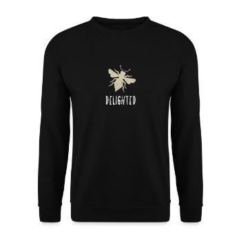 Beige Bee Delighted Biene Be Delighted - Unisex Sweatshirt - black - Front - Alina (178cm) & Michal (187cm)