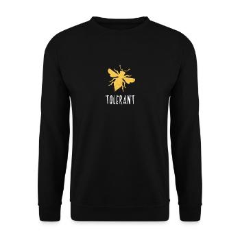 Abeille jaune tolérante Abeille tolérante Soyez tolérant - Sweat-shirt Unisexe - noir - Devant - Alina (178cm) & Michal (187cm)