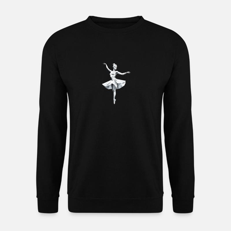 Low Poly Ballerina - Ballett Design - Unisex Pullover - Schwarz