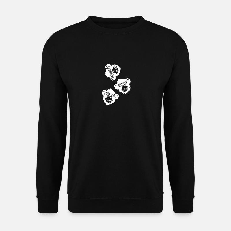 Monkey Cool Head - Unisex Sweatshirt - black
