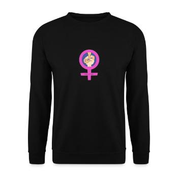 Queen - Unisex Sweatshirt - black - Front - Alina (178cm) & Michal (187cm)