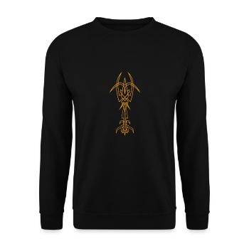 Geometric Cyber Sigil Awesome Cybersigilism Cyber - Unisex Sweatshirt - black - Front - Alina (178cm) & Michal (187cm)