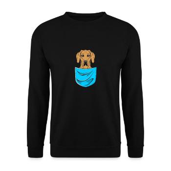 Rhodesian Ridgeback - Unisex Sweatshirt - black - Front - Alina (178cm) & Michal (187cm)
