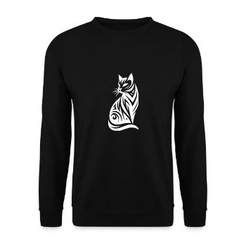 Silhouette décorative de chats dans le style tribal - Sweat-shirt Unisexe - noir - Devant - Alina (178cm) & Michal (187cm)