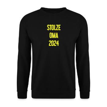 Proud Grandma 2024 – Perfect for New Grandmas - Unisex Sweatshirt - black - Front - Alina (178cm) & Michal (187cm)