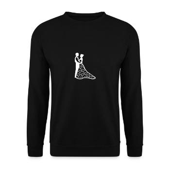 Bride Groom - Unisex Sweatshirt - black - Front - Alina (178cm) & Michal (187cm)
