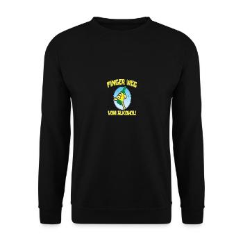 Finger weg vom Alkohol - Unisex Pullover - Schwarz - Vorne - Alina (178cm) & Michal (187cm)