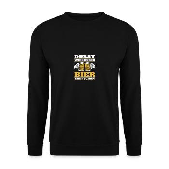 Durst wird durch bier erst schön - Unisex Pullover - Schwarz - Vorne - Alina (178cm) & Michal (187cm)