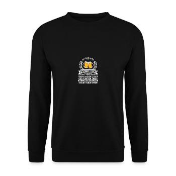 Ich gehe jetzt Bier trinken - Unisex Pullover - Schwarz - Vorne - Alina (178cm) & Michal (187cm)