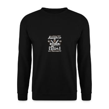 Liebe ist Ausverkauft aber ich hätte noch Bier - Unisex Pullover - Schwarz - Vorne - Alina (178cm) & Michal (187cm)