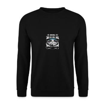 Ohne Bier schrumpft der Bizeps - Unisex Pullover - Schwarz - Vorne - Alina (178cm) & Michal (187cm)