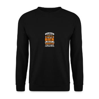 Zwei Liter Wasser pro Tag sind unmöglich - Unisex Pullover - Schwarz - Vorne - Alina (178cm) & Michal (187cm)