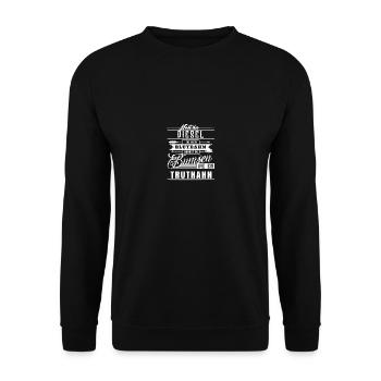 Hast du diesel in der Blutbahn - Unisex Pullover - Schwarz - Vorne - Alina (178cm) & Michal (187cm)