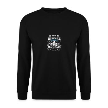 Von Diesel schrumpft der Bizeps - Unisex Pullover - Schwarz - Vorne - Alina (178cm) & Michal (187cm)