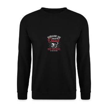 Schraub ich Turbo an den Diesel - Unisex Pullover - Schwarz - Vorne - Alina (178cm) & Michal (187cm)