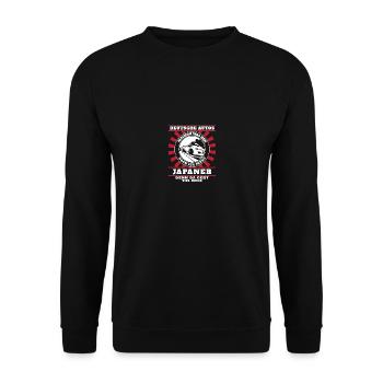 Deutsche Autos machen was her - Unisex Pullover - Schwarz - Vorne - Alina (178cm) & Michal (187cm)