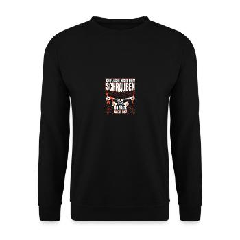 Ich fluche nicht beim schrauben ich raste aus - Unisex Pullover - Schwarz - Vorne - Alina (178cm) & Michal (187cm)