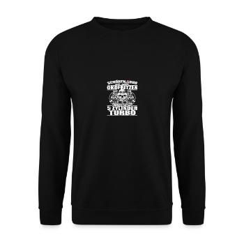 Schönen gruß an alle ökofritzen 5 Zylinder turbo - Unisex Pullover - Schwarz - Vorne - Alina (178cm) & Michal (187cm)