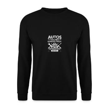 Auto machen kinder froh und erwachsene ebenso - Unisex Pullover - Schwarz - Vorne - Alina (178cm) & Michal (187cm)