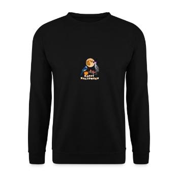 Robin Halloween Citrouille Lune Oiseau Biologiste - Sweat-shirt Unisexe - noir - Devant - Alina (178cm) & Michal (187cm)