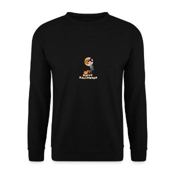 Shoebill Halloween Citrouille Lune Oiseau Biologiste - Sweat-shirt Unisexe - noir - Devant - Alina (178cm) & Michal (187cm)