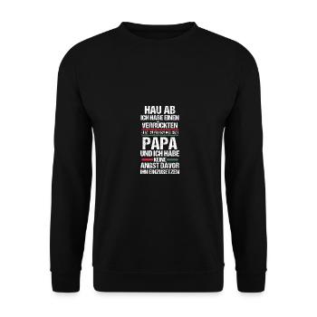 Magyar Papa Père Hongrie - Sweat-shirt Unisexe - noir - Devant - Alina (178cm) & Michal (187cm)