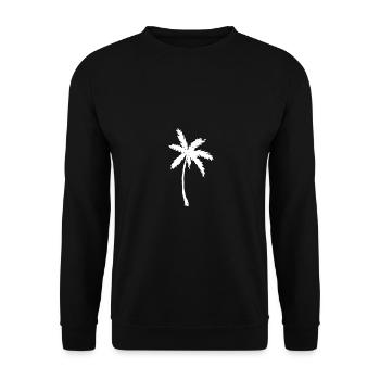 Palme Strand Urlaub - Unisex Pullover - Schwarz - Vorne - Alina (178cm) & Michal (187cm)