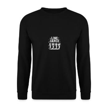 Line Dance mein Hobby - meine Passion - mein Ding - Unisex Pullover - Schwarz - Vorne - Alina (178cm) & Michal (187cm)