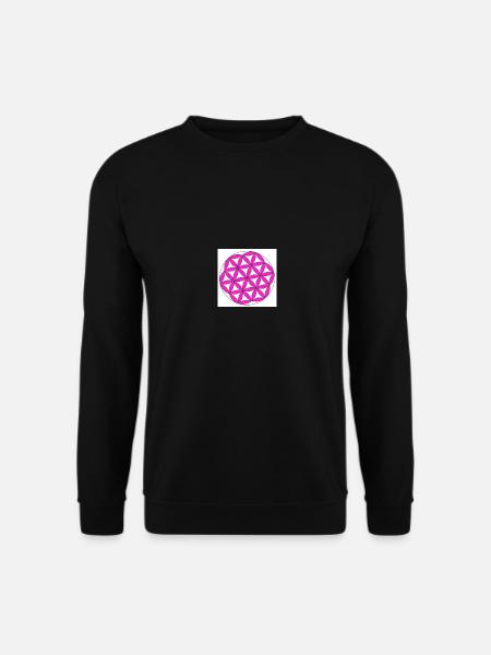 Blume des Lebens pink - Unisex Pullover - Schwarz