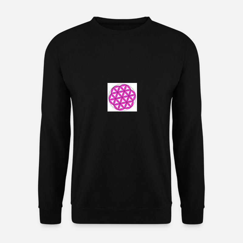 Blume des Lebens pink - Unisex Pullover - Schwarz