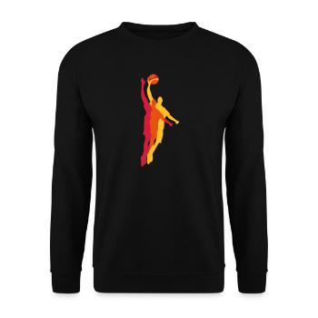 Basketball spielen - Unisex Pullover - Schwarz - Vorne - Alina (178cm) & Michal (187cm)
