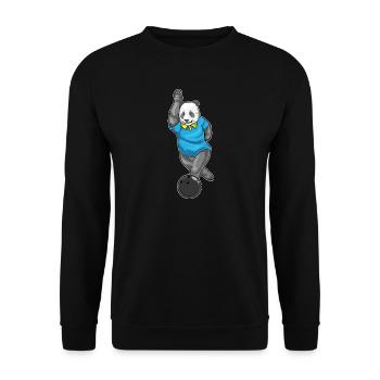 Panda Bowling Bowling Ball - Unisex Sweatshirt - black - Front - Alina (178cm) & Michal (187cm)