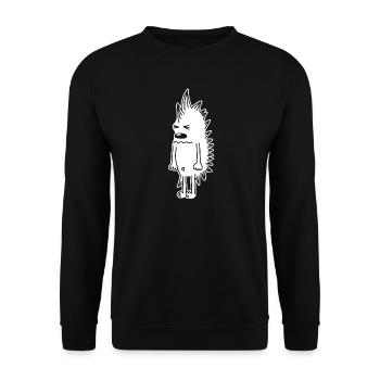Grumpy Hedgehog – Kawaii Stinger Comic - Unisex Sweatshirt - black - Front - Alina (178cm) & Michal (187cm)