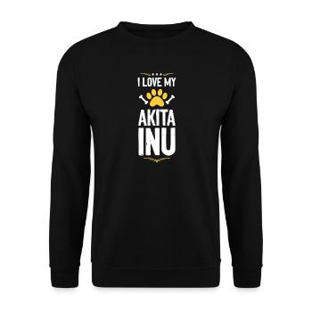 L’amour pour mon Akita Inu - Sweat-shirt Unisexe - noir - Devant - Alina (178cm) & Michal (187cm)