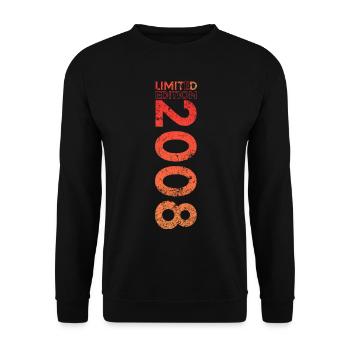 Limited Edition 2008 18th Birthday Gift - Unisex Sweatshirt - black - Front - Alina (178cm) & Michal (187cm)