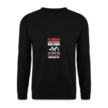 Utilisation de Pers sarcastiques du diplôme d’études secondaires - Sweat-shirt Unisexe - noir - Devant - Alina (178cm) & Michal (187cm)