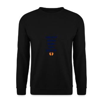 Sand in meiner Dusche bedeutet, dass ich einen tol - Unisex Pullover - Schwarz - Vorne - Alina (178cm) & Michal (187cm)