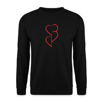Organ Donation - Hearts - Unisex Sweatshirt - black - Front - Alina (178cm) & Michal (187cm)
