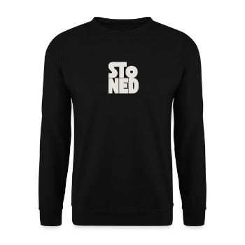 Stoned - Unisex Sweatshirt - black - Front - Alina (178cm) & Michal (187cm)