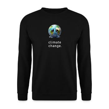 Weeping sad earth climate change - Unisex Sweatshirt - black - Front - Alina (178cm) & Michal (187cm)