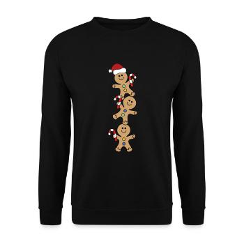 Christmas Cookies - Unisex Sweatshirt - black - Front - Alina (178cm) & Michal (187cm)
