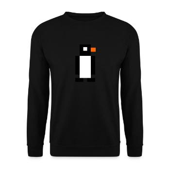 Pixel penguin - Unisex Sweatshirt - black - Front - Alina (178cm) & Michal (187cm)