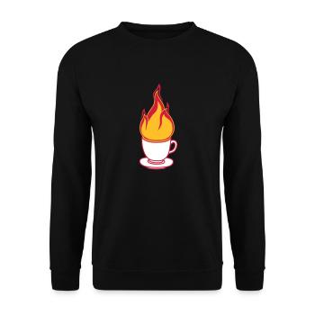 kaffee tee tasse kuchen trinken durst cafe lecker - Unisex Pullover - Schwarz - Vorne - Alina (178cm) & Michal (187cm)
