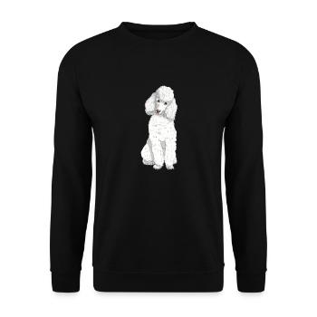 Toy poodle white - Unisex Sweatshirt - black - Front - Alina (178cm) & Michal (187cm)