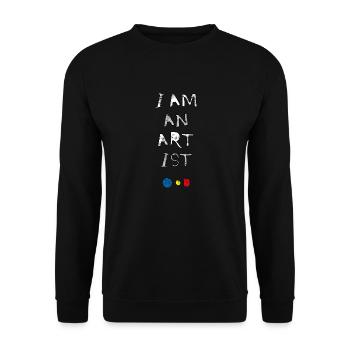 I am an artist - i am art - Unisex Sweatshirt - black - Front - Alina (178cm) & Michal (187cm)
