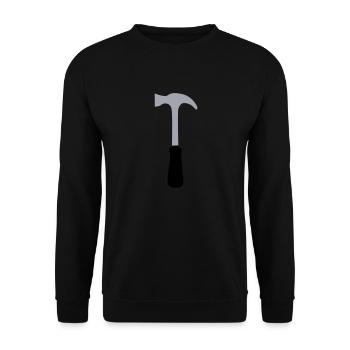 hammer - Unisex Sweatshirt - black - Front - Alina (178cm) & Michal (187cm)