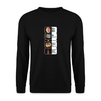 4 Zigaretten - Unisex Pullover - Schwarz - Vorne - Alina (178cm) & Michal (187cm)